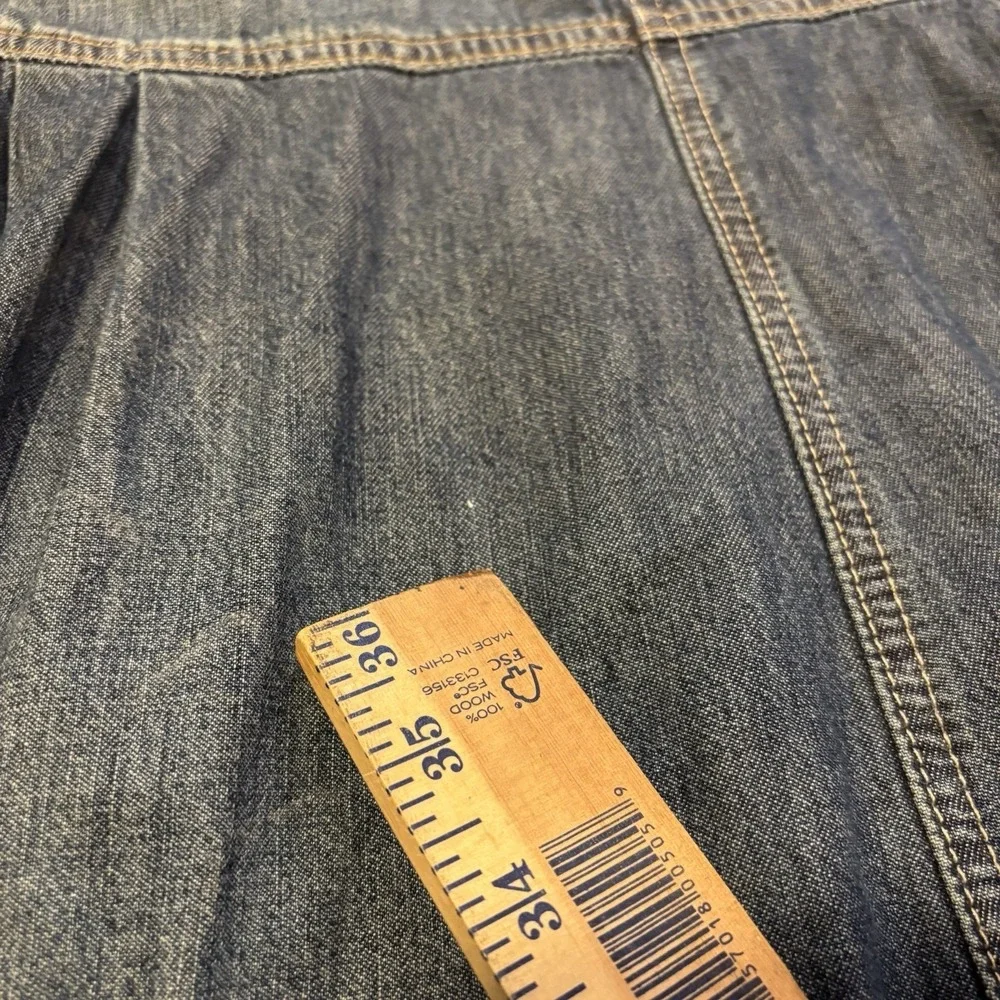 Free‎ People We The Free Now And Then Denim Midi Skirt Size 4 Blue Indigo Boho